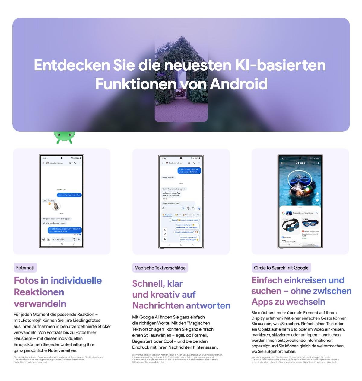 ki basierte funktionen von android